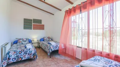 Cama o camas de una habitación en Casa Rural y Espacio para Eventos El Pantano