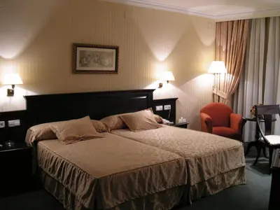 Cama o camas de una habitación en Santiago