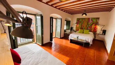 Cama o camas de una habitación en Hostel Plaza Mayor Corredera
