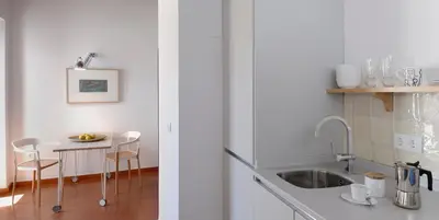 Una cocina o zona de cocina en Apartamentos La Hoguera