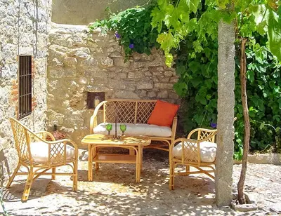 Zona de estar de Charming House in Añora with Garden