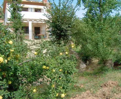 Jardín al aire libre en Spacious House Zambra + Pool