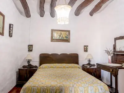 Cama o camas de una habitación en Casa Rural Huerta la Lapa
