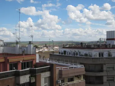 Vista general de Córdoba o vista desde el apartamento