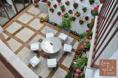 Jardín al aire libre en LANTIGUA CASA RURAL