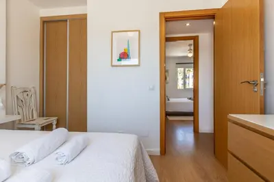Cama o camas de una habitación en Atico Iluro