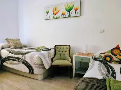 Cama o camas de una habitación en Apartamento La flor de Mayo