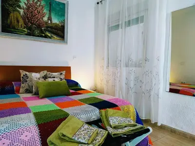 Cama o camas de una habitación en Apartamento La flor de Mayo