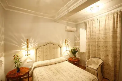Cama o camas de una habitación en Hotel Rural Posada del Moro