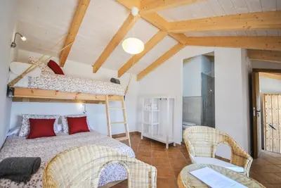 Cama o camas de una habitación en Cortijo Las Monjas