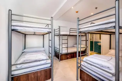 Cama o camas de una habitación en Hostel A2C