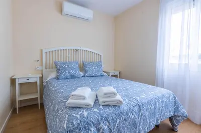 Cama o camas de una habitación en Fantástico Apartamento Junto a la Judería
