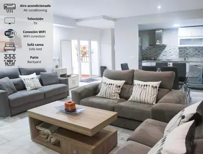Zona de estar de Apartamento entre Patios Valladares