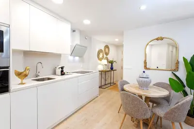 Una cocina o zona de cocina en Genteel Home Conde de Ibarra III