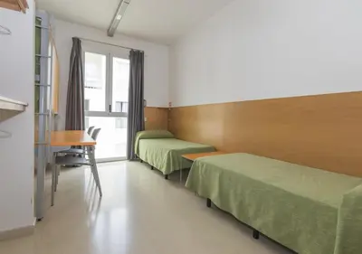 Cama o camas de una habitación en Albergue Inturjoven Jaen