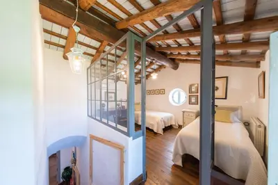 Cama o camas de una habitación en Cortijo Chacón