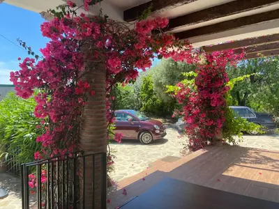 Jardín al aire libre en Villa Zahar