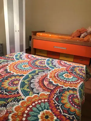 Cama o camas de una habitación en Casa rural en Constantina