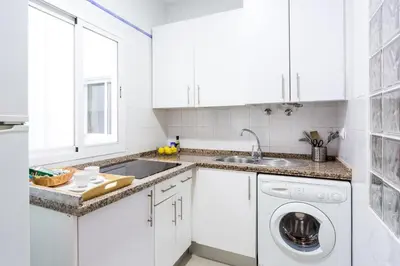 Una cocina o zona de cocina en Apartamentos Diaber Gerona 22