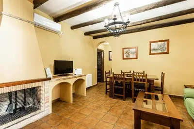 Una televisión o centro de entretenimiento en Complejo turistico El Álamo