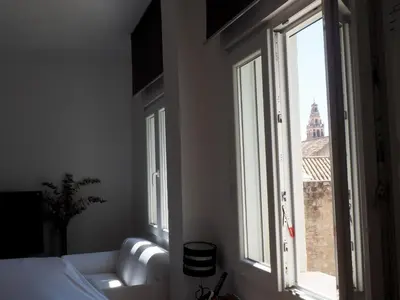 Cama o camas de una habitación en Apartamento en Judería La Murallita