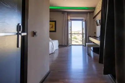 Cama o camas de una habitación en Hotel Villa De Setenil