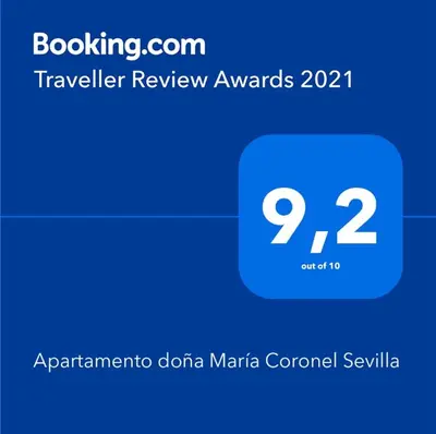Certificado, premio, señal o documento que está expuesto en Apartamento doña María Coronel Sevilla
