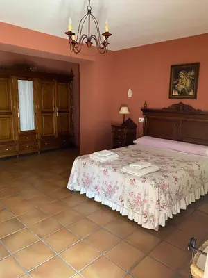 Cama o camas de una habitación en Casa Rural Mirador del Castillo