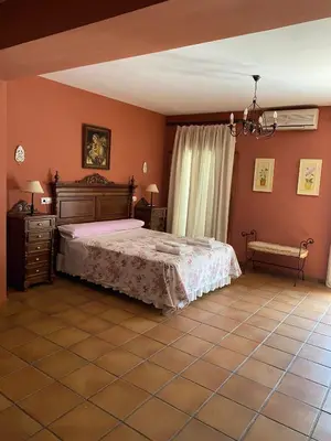Cama o camas de una habitación en Casa Rural Mirador del Castillo
