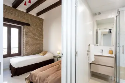 Cama o camas de una habitación en Almazen apartamentos, Arrayan 23