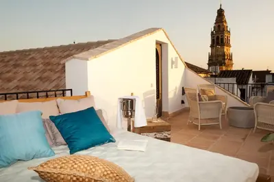 Cama o camas de una habitación en Balcón de Córdoba