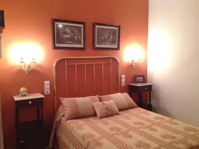 Cama o camas de una habitación en Hostal Maestre
