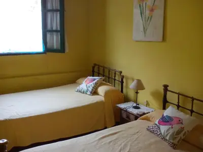 Cama o camas de una habitación en Cortijo El Berrocal
