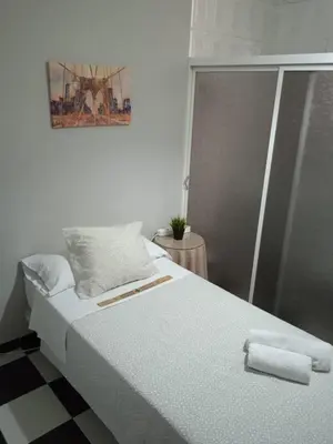 Cama o camas de una habitación en Pensión Hidalgo 2