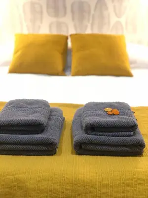 Cama o camas de una habitación en Azafran Suites