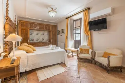 Cama o camas de una habitación en La casa de Íllora
