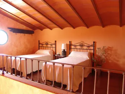 Cama o camas de una habitación en Casas Rurales Cortijo la Cañada