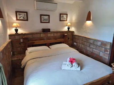 Cama o camas de una habitación en Finca Fenix Apartments with Pool in Álora