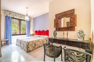 Cama o camas de una habitación en Hacienda San Marcos