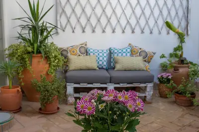 Zona de estar de Cosy Apartment with Terrace in the Centre of Seville