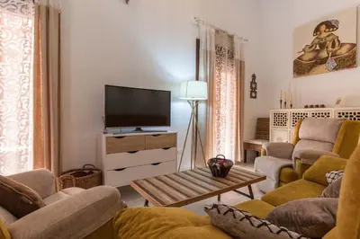 Una televisión o centro de entretenimiento en Loft / Duplex with charming historic center. WIFI