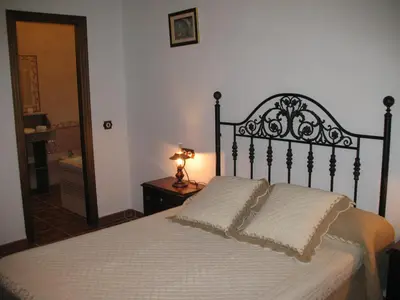 Cama o camas de una habitación en Casa Encina - Encinasola Turismo Rural.