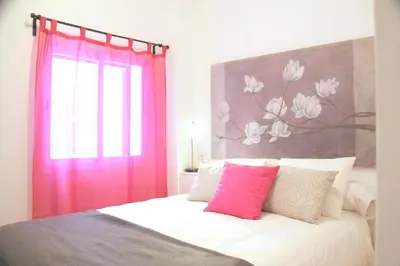Cama o camas de una habitación en Alhóndiga Center