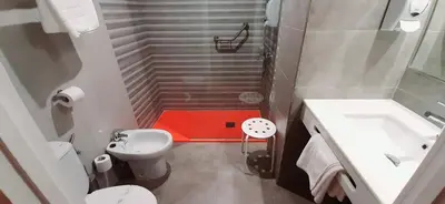 Un baño de Hotel Cabañas