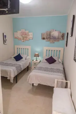 Cama o camas de una habitación en Pension Internacional