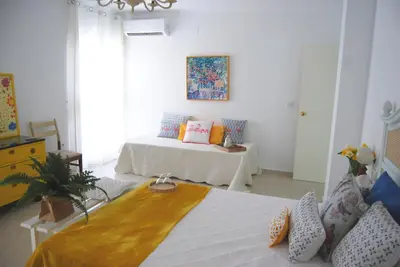 Cama o camas de una habitación en El Patio del Limonero