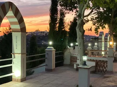 Un balcón o terraza de Complejo turístico y alojamientos Fuente de la Salud