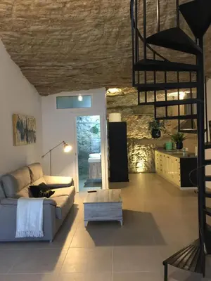 Zona de estar de Casa Cueva Un Rincón en la Roca