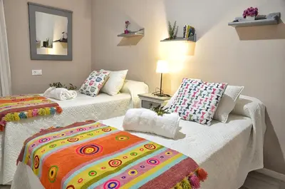 Cama o camas de una habitación en Torreón de Morayma