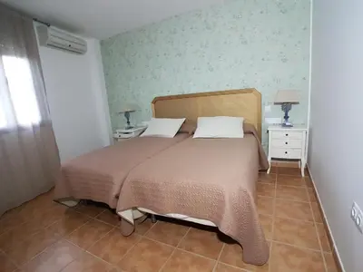 Cama o camas de una habitación en Hostal Mesón La Era